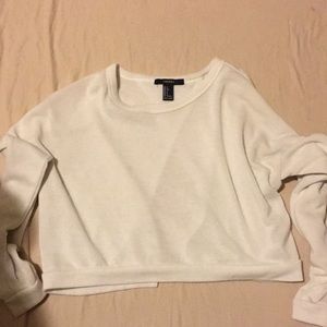 White open back crop top